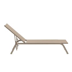 Hängmatta av aluminium och textil i taupe, 201 x 60 x 34-101 cm | Galt