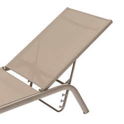 Hängmatta av aluminium och textil i taupe, 201 x 60 x 34-101 cm | Galt