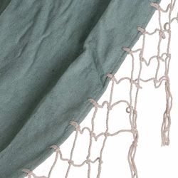 Hammock with Turquoise Cotton Fringes, 274x80x28cm