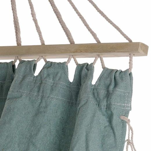 Hammock with Turquoise Cotton Fringes, 274x80x28cm