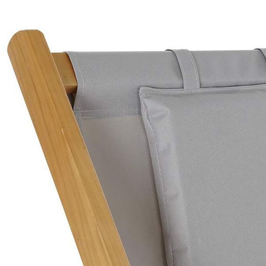 Fällbar hängmatta med Grey Wood Nackstöd, 57,5x113x77cm