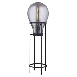HATANN - Lampada da terra in vetro fumé, Ø 50 x H 158 cm