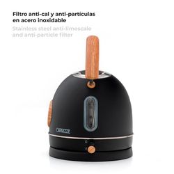 Pack de Electrodomésticos, 1 Torradeira, 1 Cafeteira e 1 Chaleira | Preto