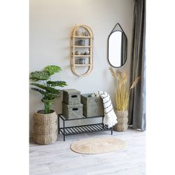 Polyethylene sorghum grass in yellow, 35 x 30 x 110 cm | Sorghum