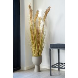 Polyethylene sorghum grass in yellow, 35 x 30 x 110 cm | Sorghum