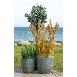 Polyethylene sorghum grass in yellow, 35 x 30 x 110 cm | Sorghum