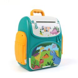 Children's money box in aquamarine polyethylene, 18x10x20 cm | money safe