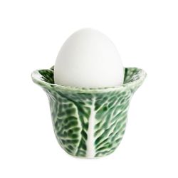 Coquetier en faïence verte, Ø 7,1 x 5,1 cm | Chou