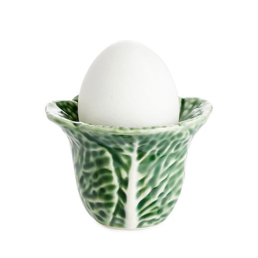 Coquetier en faïence verte, Ø 7,1 x 5,1 cm | Chou