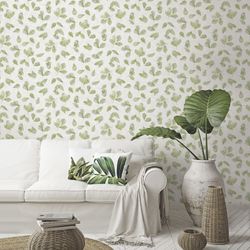 IBAI 1-Green litter wallpaper, 1000x53 cm