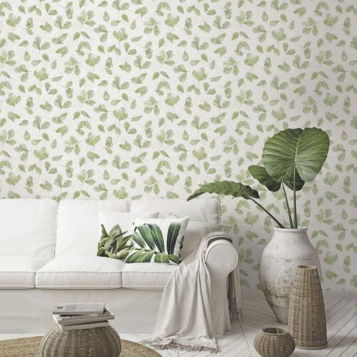 IBAI 1-Green litter wallpaper, 1000x53 cm