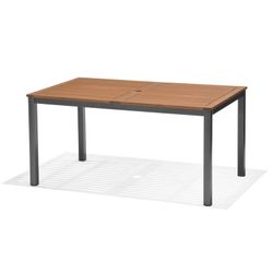 IBIS- Tavolo in legno di eucalipto / alluminio 150x90x74 cm