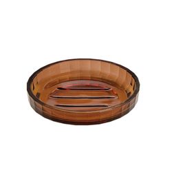 Porte-savon en verre marron, 12 x 12 x 2,5 cm | Brun