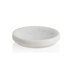 White Marble Bathroom Set with Mirror, 4 pieces