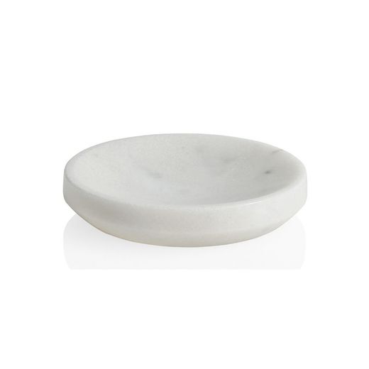 White Marble Bathroom Set with Mirror, 4 pieces