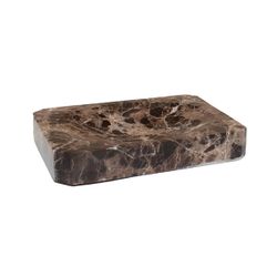 Jabonera de mármol en marrón, 13,5 x 9,5 x 2 cm | Royal