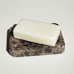 Jabonera de mármol en marrón, 13,5 x 9,5 x 2 cm | Royal