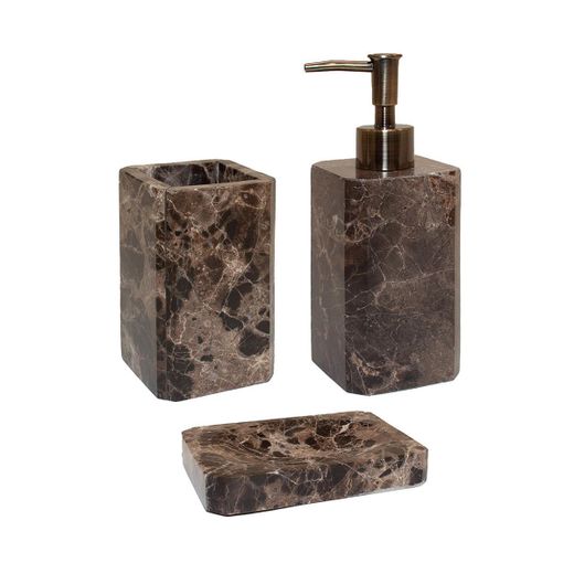 Jabonera de mármol en marrón, 13,5 x 9,5 x 2 cm | Royal