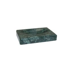 Jabonera de mármol en verde, 12,5 x 9 x 2 cm | India