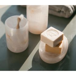 Porte-savon en polyrésine effet nacré, 10 x 14 x 2,5 cm | Nacre