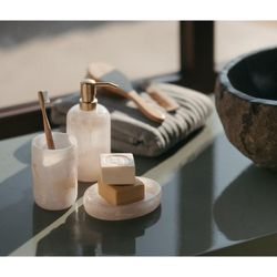 Porte-savon en polyrésine effet nacré, 10 x 14 x 2,5 cm | Nacre