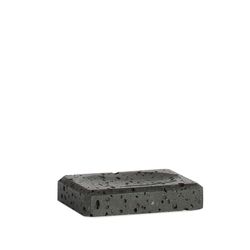 Porte-savon en travertin gris, 13 x 9 x 2,5 cm | travertin