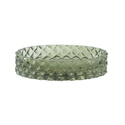 Glass soap dish in green, 13 x 9 x 3 cm | Diamond