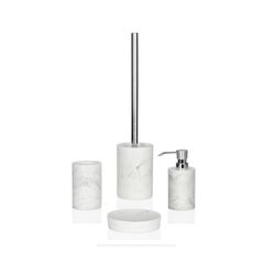 Wit en zilver marmeren badkamerset