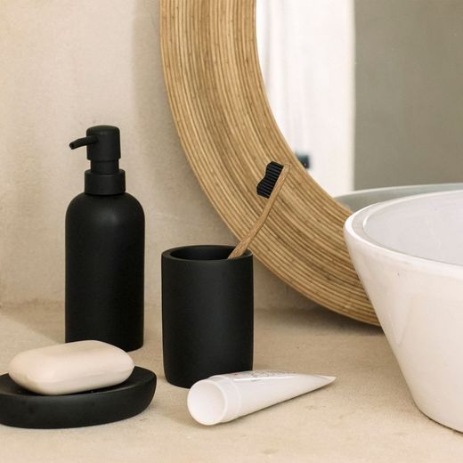 Portasapone Nero, 13,5x9x2,5cm