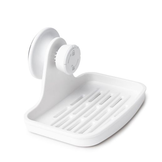 Duschtvålskål Flex Gel-Lock vit, 13x10x9cm