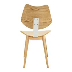 Chaise JAN en frêne naturel et structure en métal naturel, 53 x 52,5 x 83,5 cm