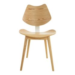 Chaise JAN en frêne naturel et structure en métal naturel, 53 x 52,5 x 83,5 cm