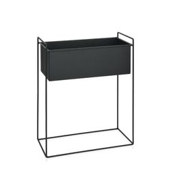 Jardinière en métal noir, 51x24x65cm