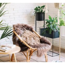 Jardinière en métal noir, 51x24x65cm