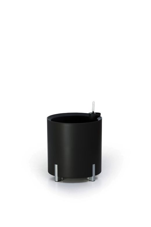 Maceta modular con auto-riego  negra y plateada, Ø40x44 cm | Mediterránero