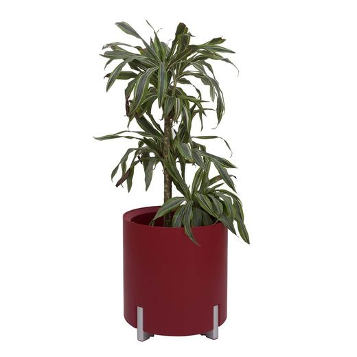 Maceta Modular con Autorriego Mediterránero Roja/Plateada, Ø40x44 cm