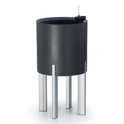 Maceta Modular con Autorriego y Mesa Mediterráneo Gris Antracita/Plateada, Ø40x75 cm