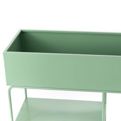 Jardinière/étagère en métal vert, 60x25x80cm
