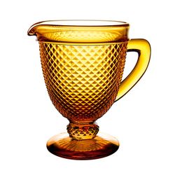 Set of 4 glasses and 1 glass carafe in amber | Bicos