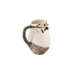 Off-white earthenware jug, 21 x 14.5 x 24.3 cm | Olival