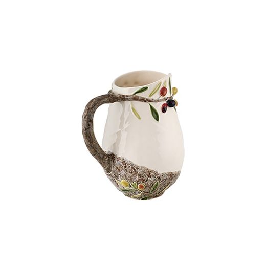 Off-white earthenware jug, 21 x 14.5 x 24.3 cm | Olival