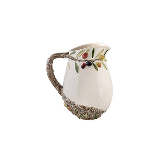 Off-white earthenware jug, 21 x 14.5 x 24.3 cm | Olival