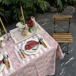 Dzbanek ceramiczny w kolorze bordowym i białym, 20 x 11 x 33 cm | Ryba