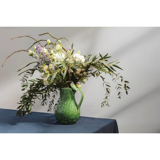 Green earthenware jug, 18.1 x 15.2 x 24.2 cm | Cinerária