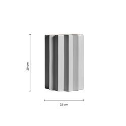 White Ceramic Vase, Ø23x30cm