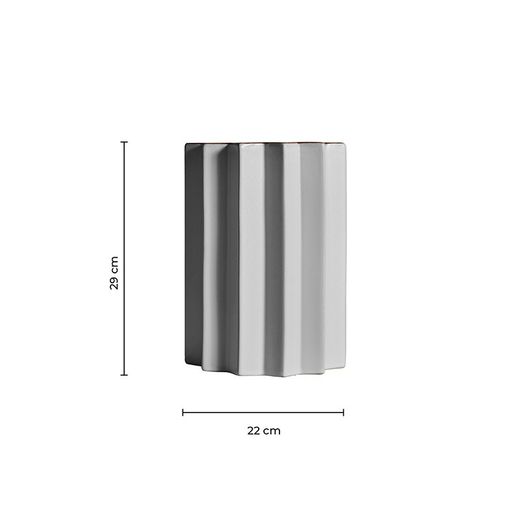White Ceramic Vase, Ø23x30cm