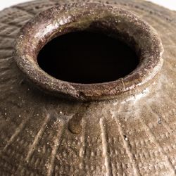 Vase en céramique marron Gawan, Ø38x48cm