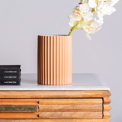 Brown Ceramic Vase, Ø15x20cm