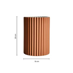 Brown Ceramic Vase, Ø15x20cm