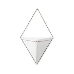 Trigg Large white and silver ceramic vase 22.2x9.5x38.7 cm